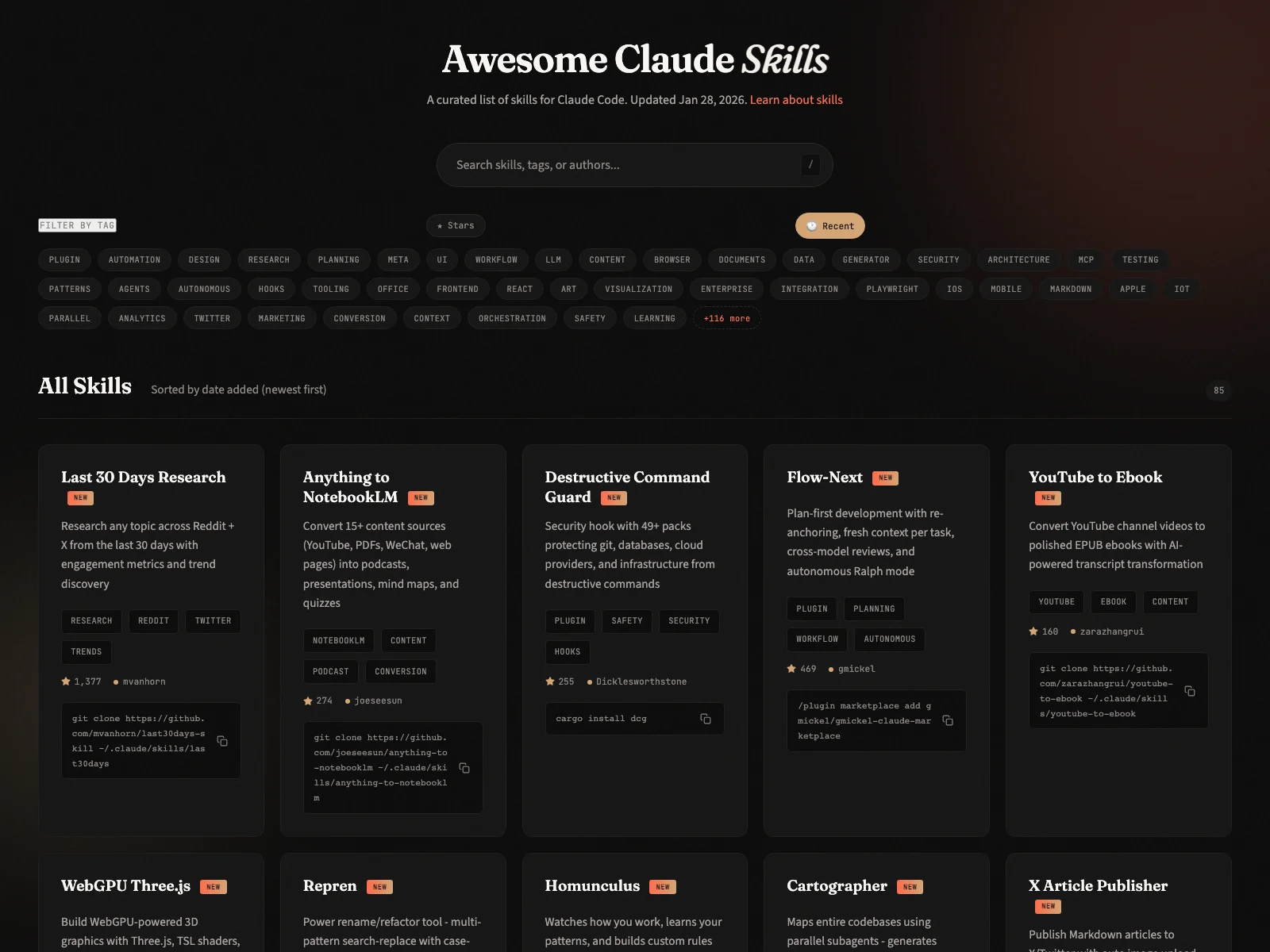 Awesome Skills - Curated Skills for Claude Code